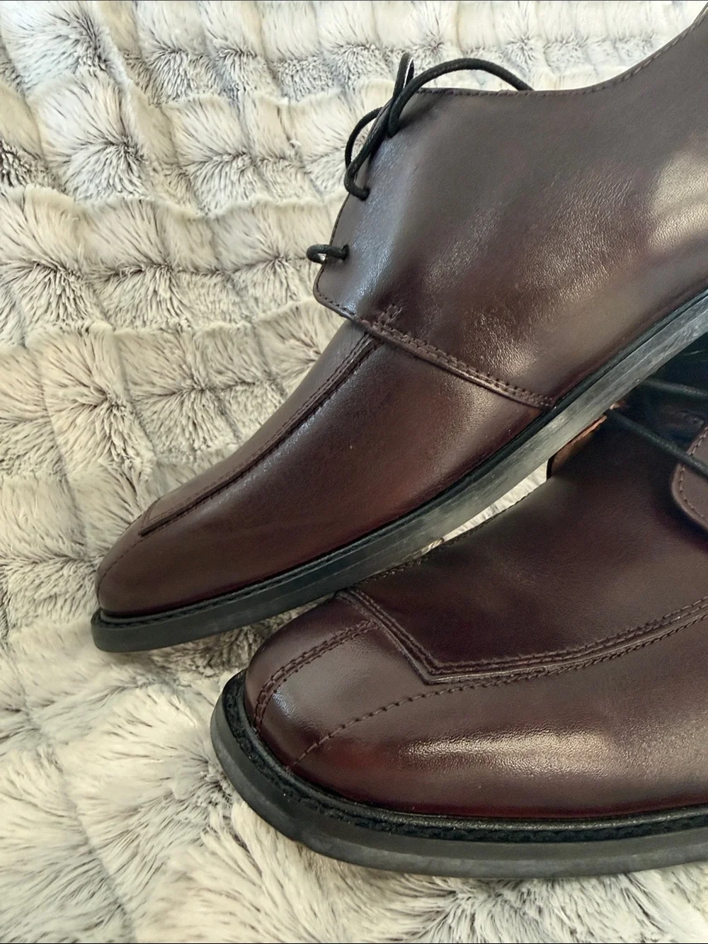 Men's Classic FLORSHEIM Leather Lace-Up Dress Shoes - Dark Brown - size 9D